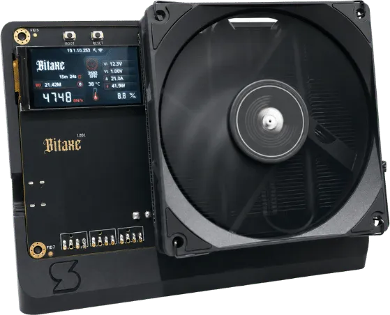 Bitaxe Naja Duo 1201 dual BM1373 miner with screen