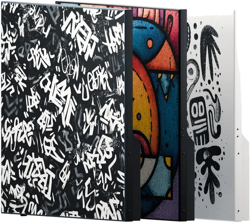 Heatbit Canvas wall heater Bitcoin miner panels with artwork